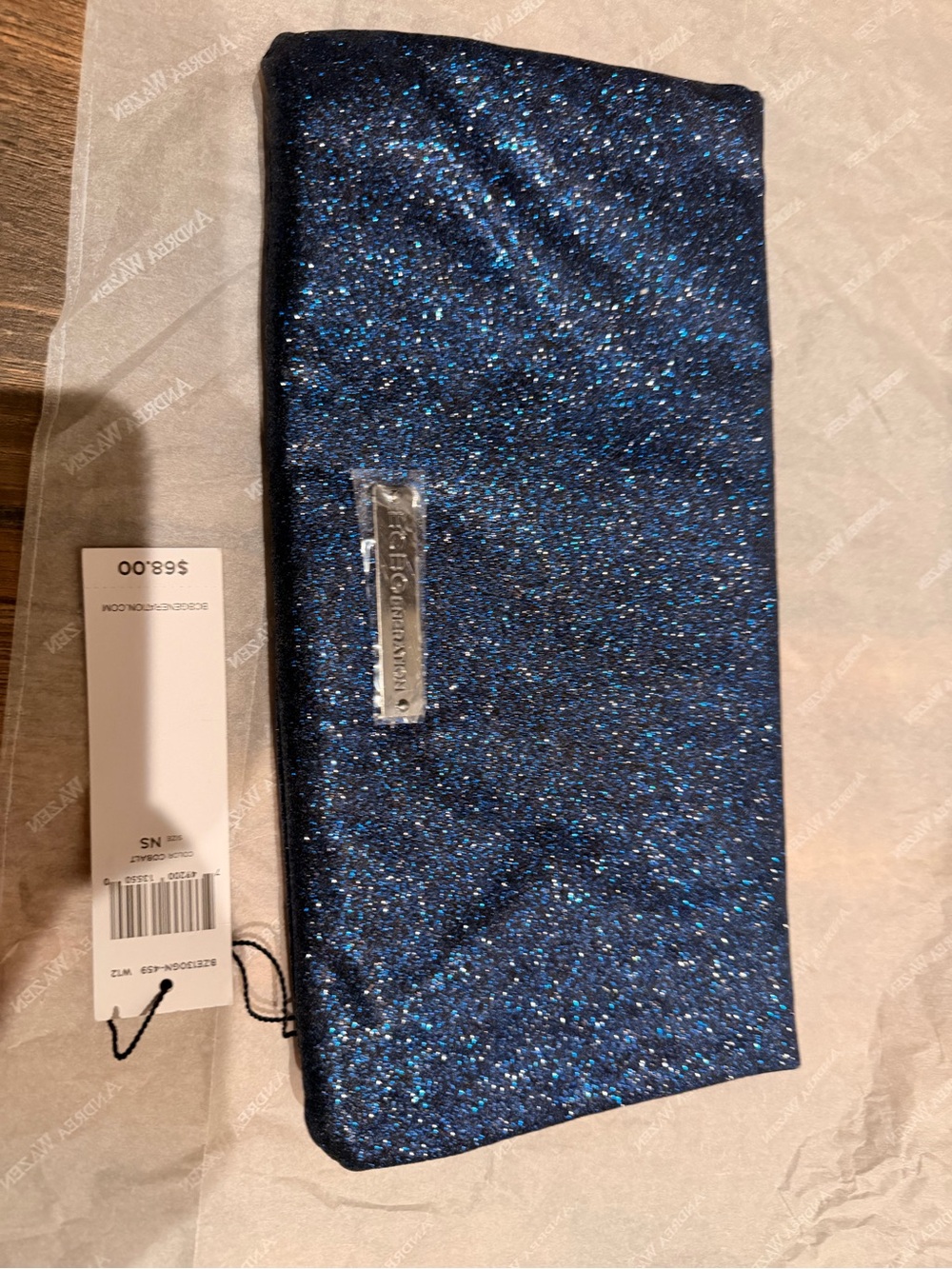 BCBG Sparkling Navy Blue clutch